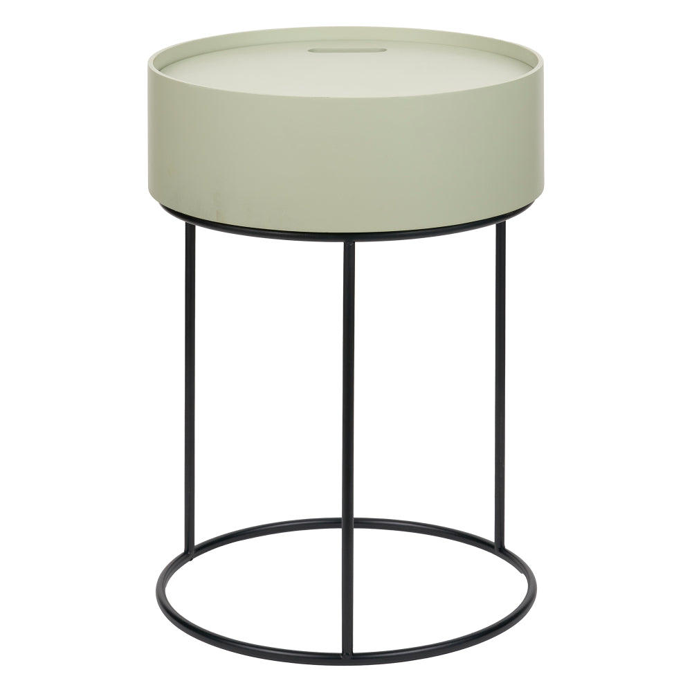 Hugo Sage Green End Storage Table