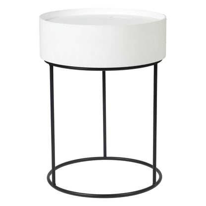 Hugo White End Storage Table