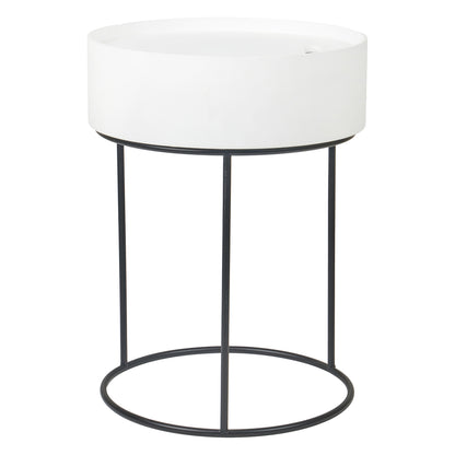 Hugo White End Storage Table