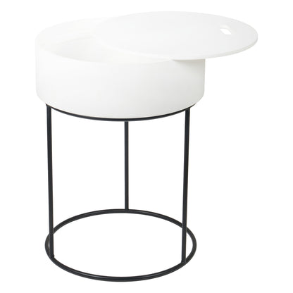 Hugo White End Storage Table