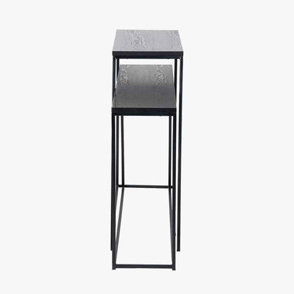 Mashiko Black Ash Veneer Duo Console Tables
