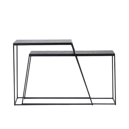 Mashiko Black Ash Veneer Duo Console Tables