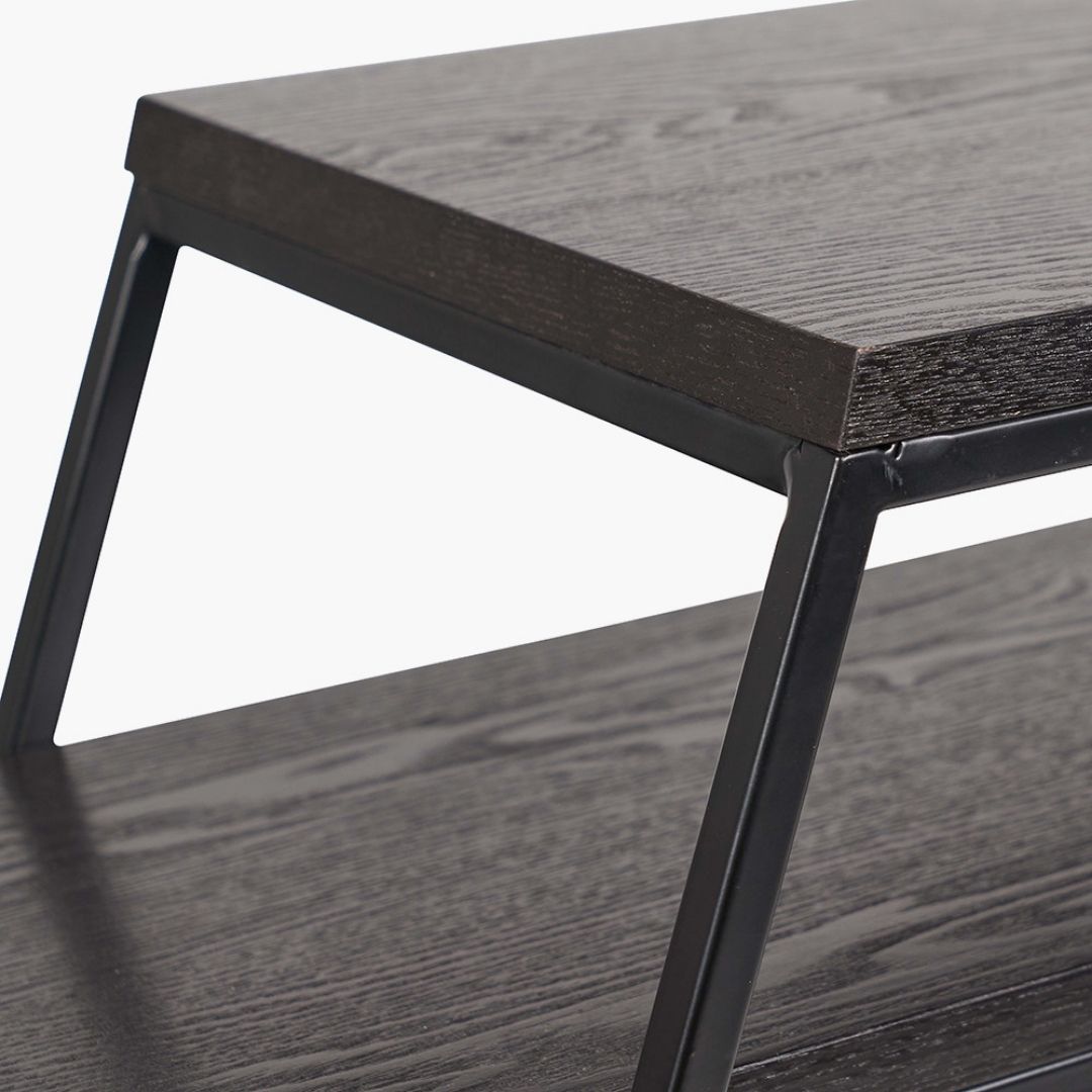 Mashiko Black Ash Veneer Duo Console Tables