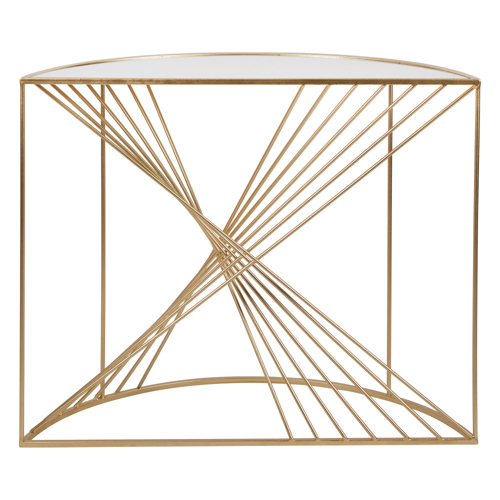 Liberty Glass and Gold Console Table