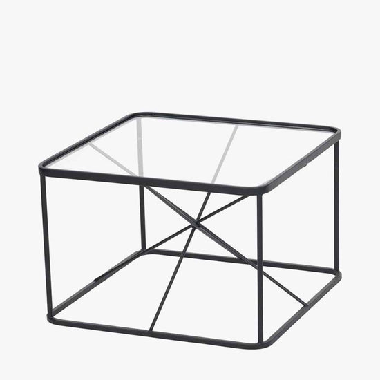 Roxy Glass & Black Metal Coffee Table – Pagazzi