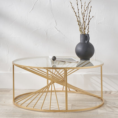 Liberty Glass and Gold Coffee Table