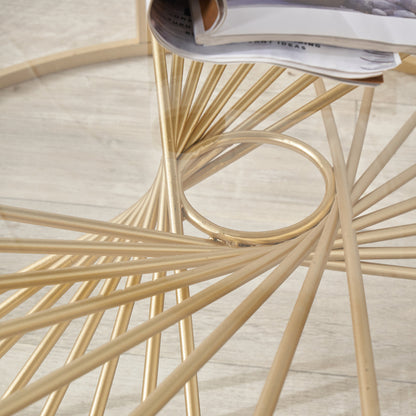 Liberty Glass and Gold Coffee Table