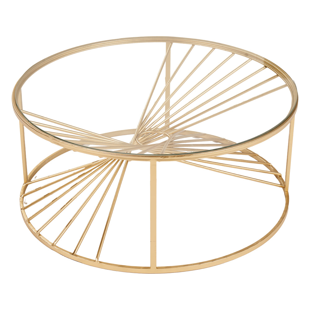 Liberty Glass and Gold Coffee Table