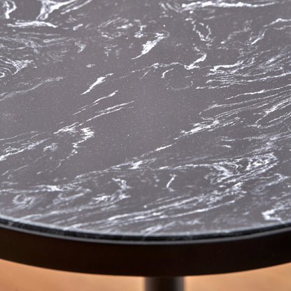 Enzo Black Marble Side Table