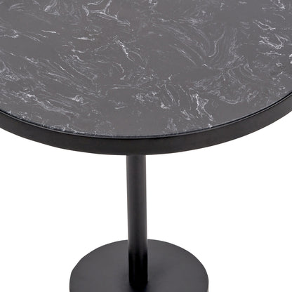 Enzo Black Marble Side Table