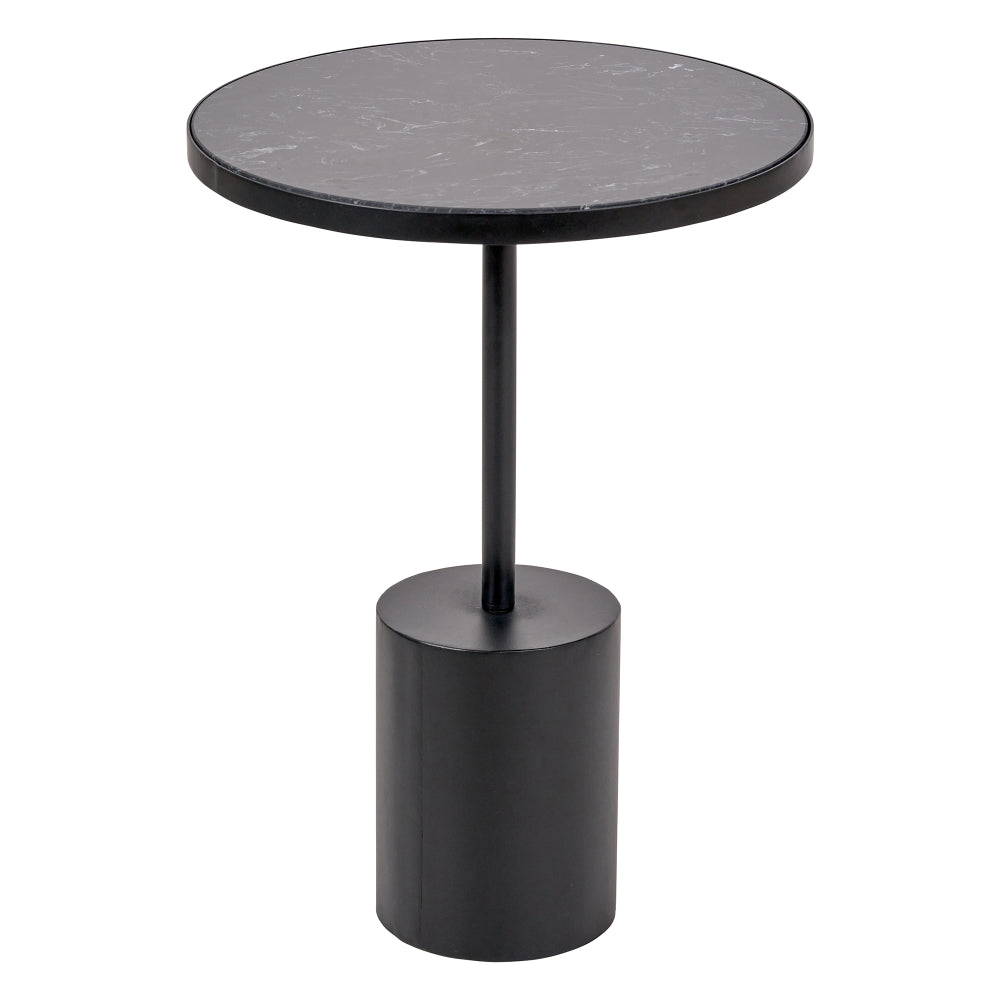 Enzo Black Marble Side Table
