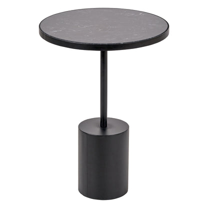 Enzo Black Marble Side Table