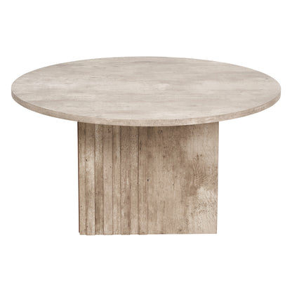 Elkton Wood Veneer Groove Detail Coffee Table