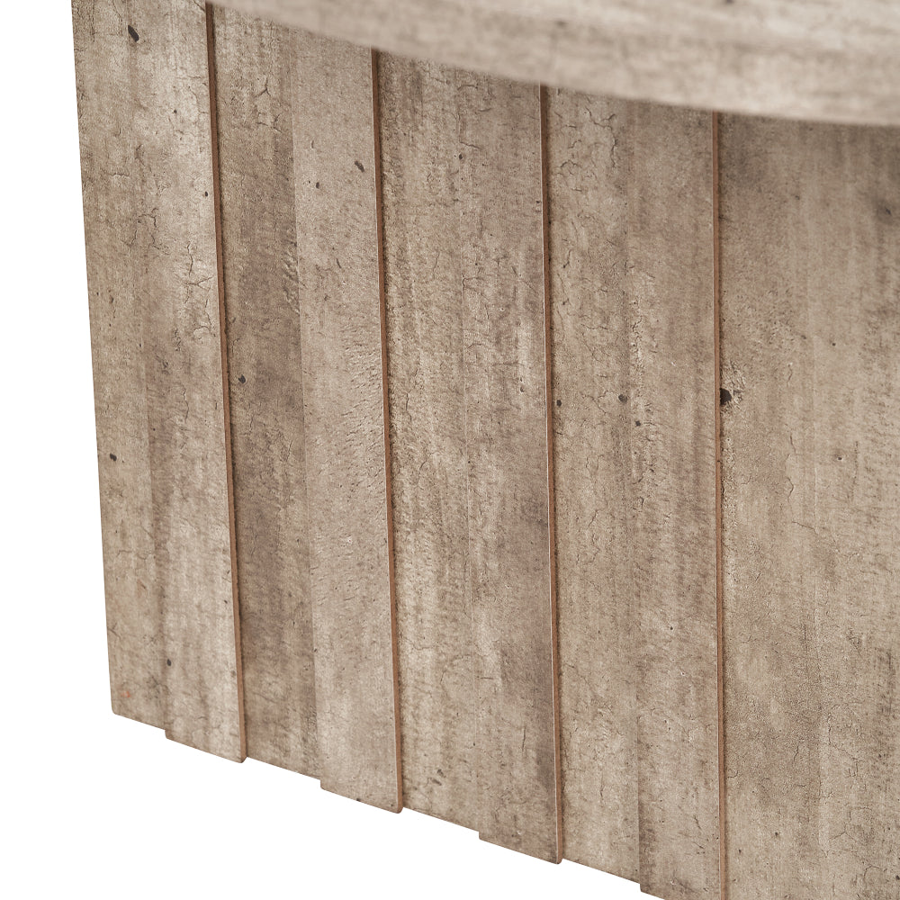 Elkton Wood Veneer Groove Detail Coffee Table