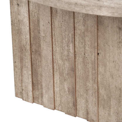 Elkton Wood Veneer Groove Detail Coffee Table