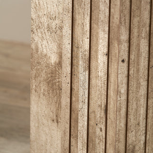 Elkton Wood Veneer Groove Detail Side Table