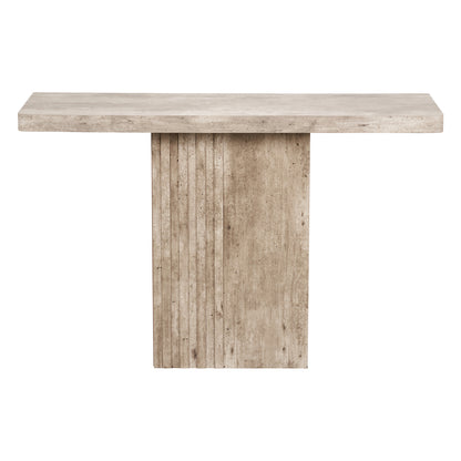 Elkton Wood Veneer Groove Detail Console Table