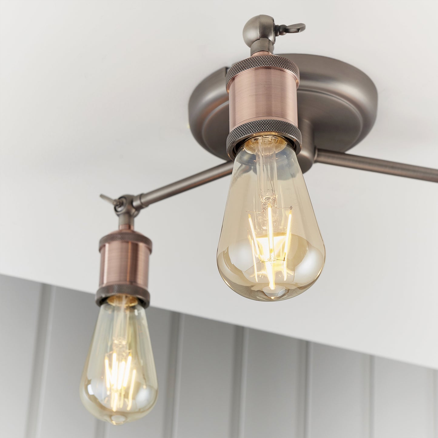Hal 3 Light Semi Flush Copper