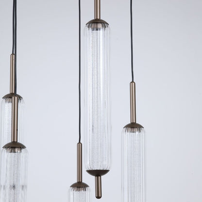 Cattail 5-Light Neutral and Clear LED Pendant