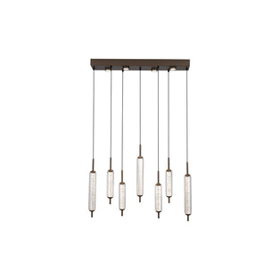Cattail 7-Light Neutral and Clear LED Pendant
