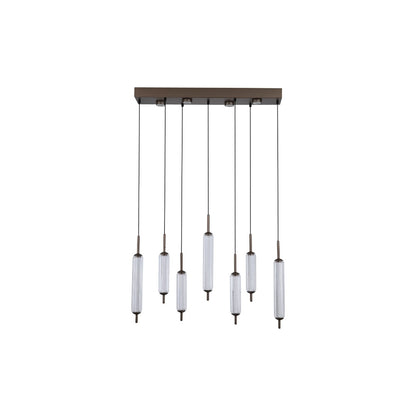 Cattail 7-Light Neutral and Clear LED Pendant