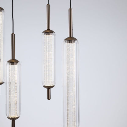 Cattail 7-Light Neutral and Clear LED Pendant