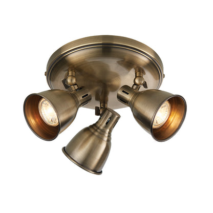 Westbury 3 Light Spot Antique Brass
