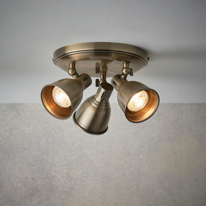 Westbury 3 Light Spot Antique Brass