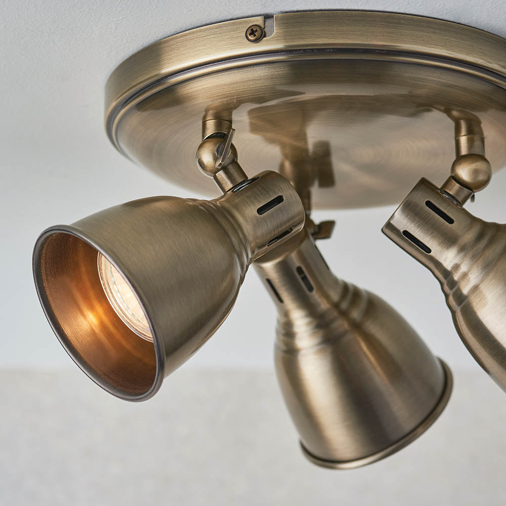 Westbury 3 Light Spot Antique Brass