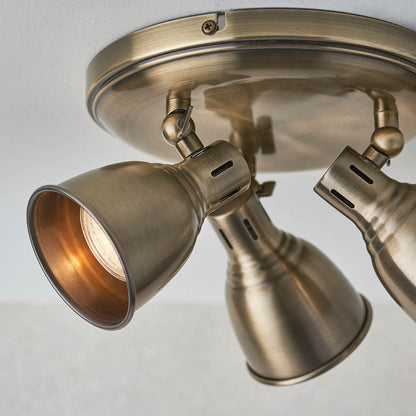 Westbury 3 Light Spot Antique Brass