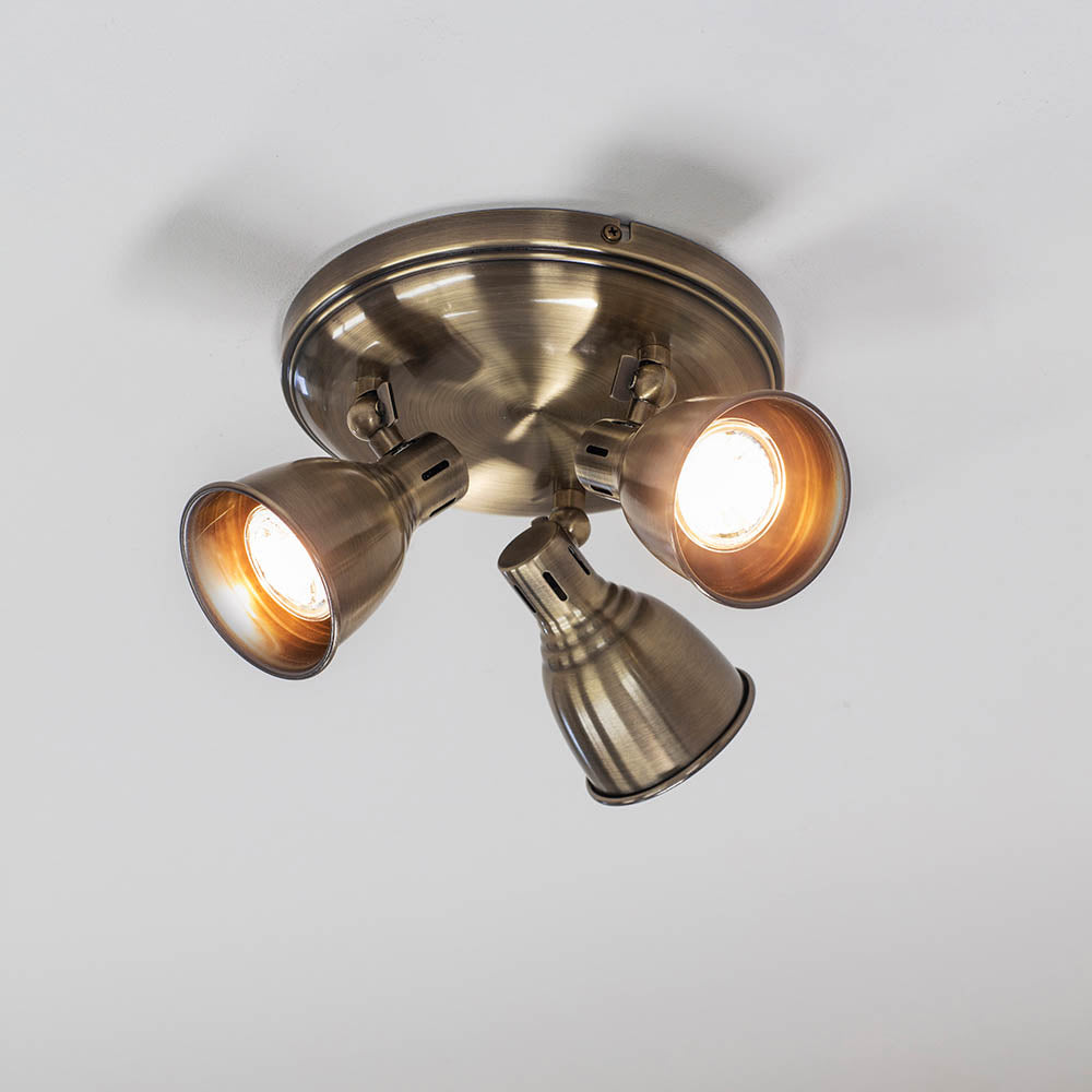 Westbury 3 Light Spot Antique Brass
