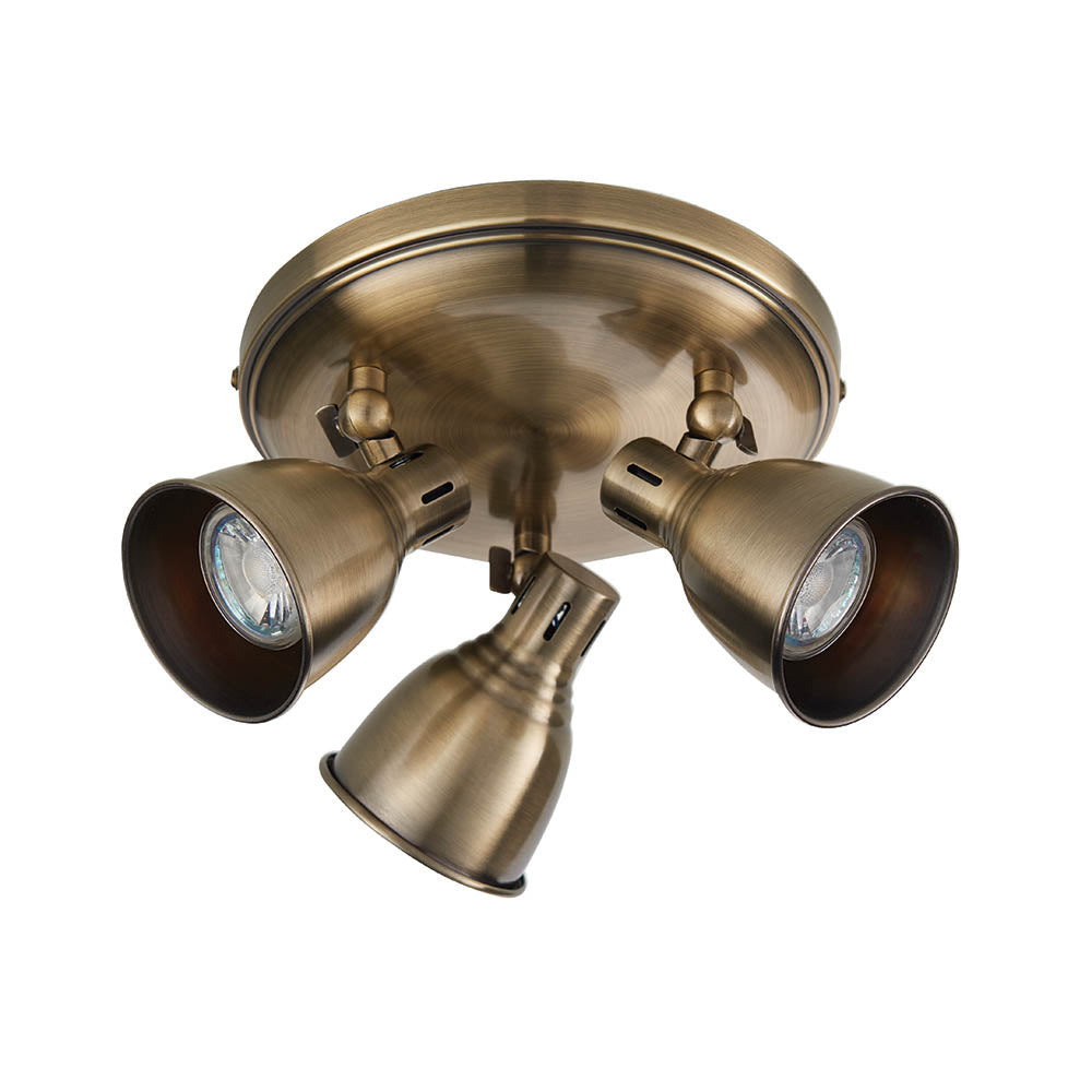 Westbury 3 Light Spot Antique Brass