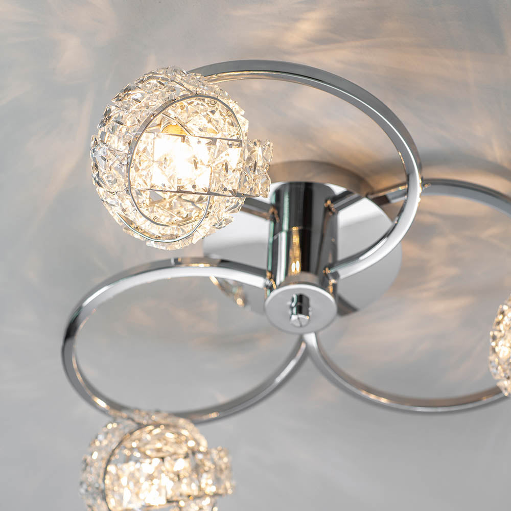 Talia 3 Light Semi Flush
