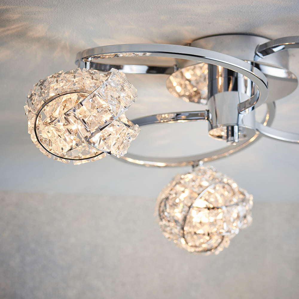 Talia 3 Light Semi Flush