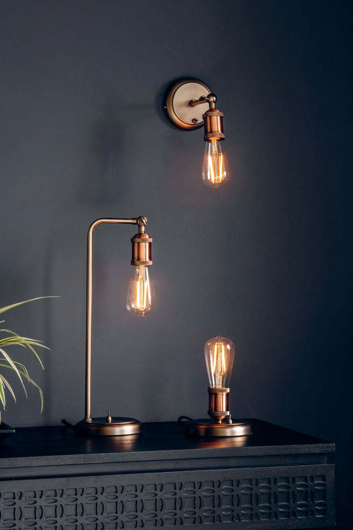 Hal Industrial Copper Wall Light