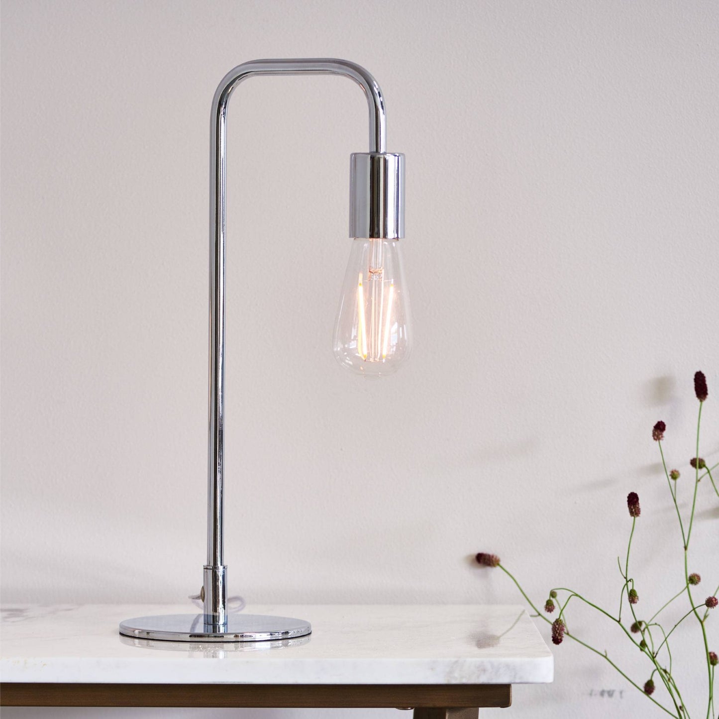 Rubens 45cm Table Lamp Polished Chrome