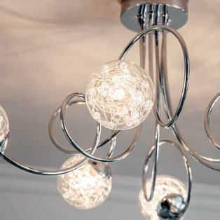 Auria 6 Light Semi Flush Ceiling Light