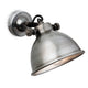 Mantis 1 Light Antique Silver wall Light