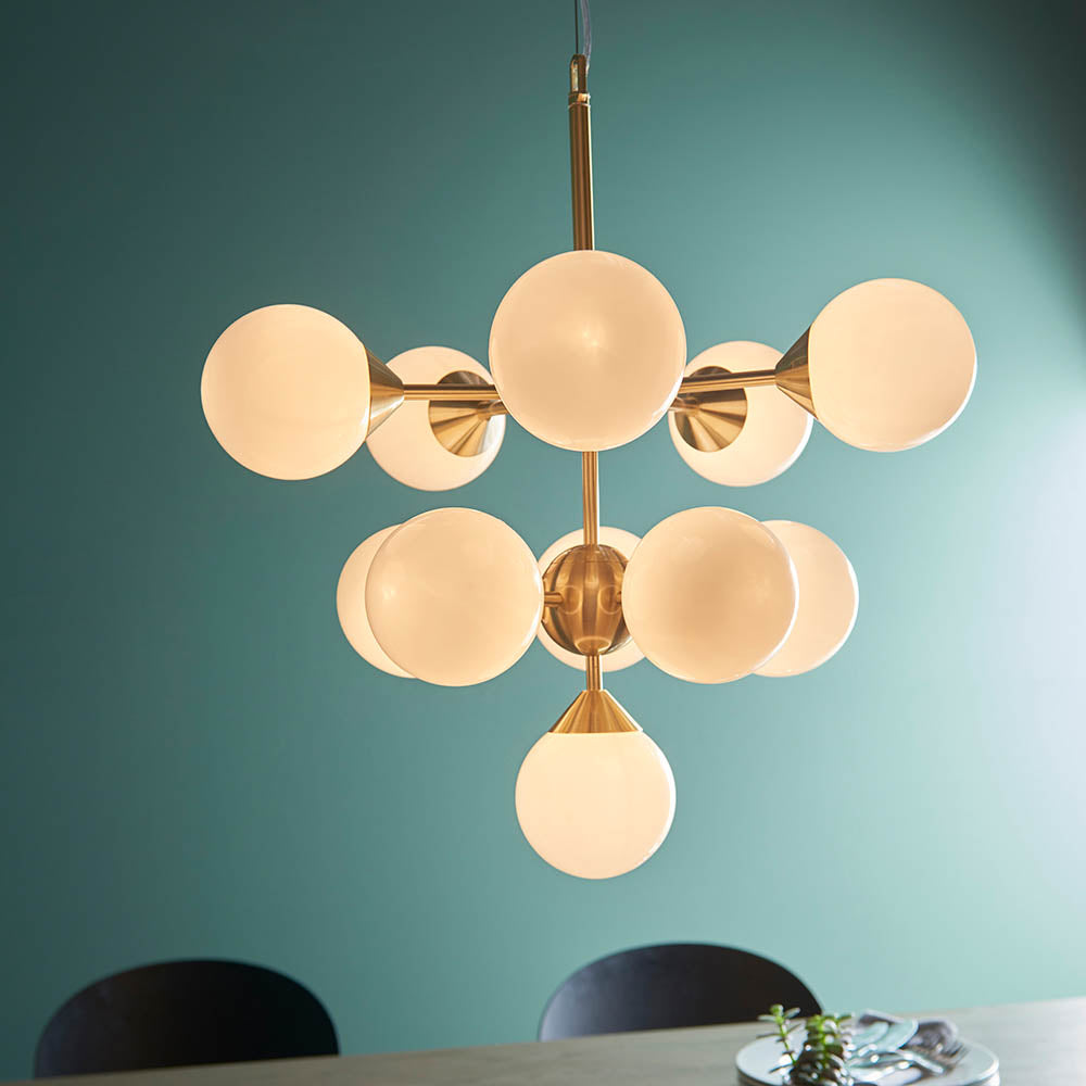 Oscar 11 Light Pendant Brushed Gold