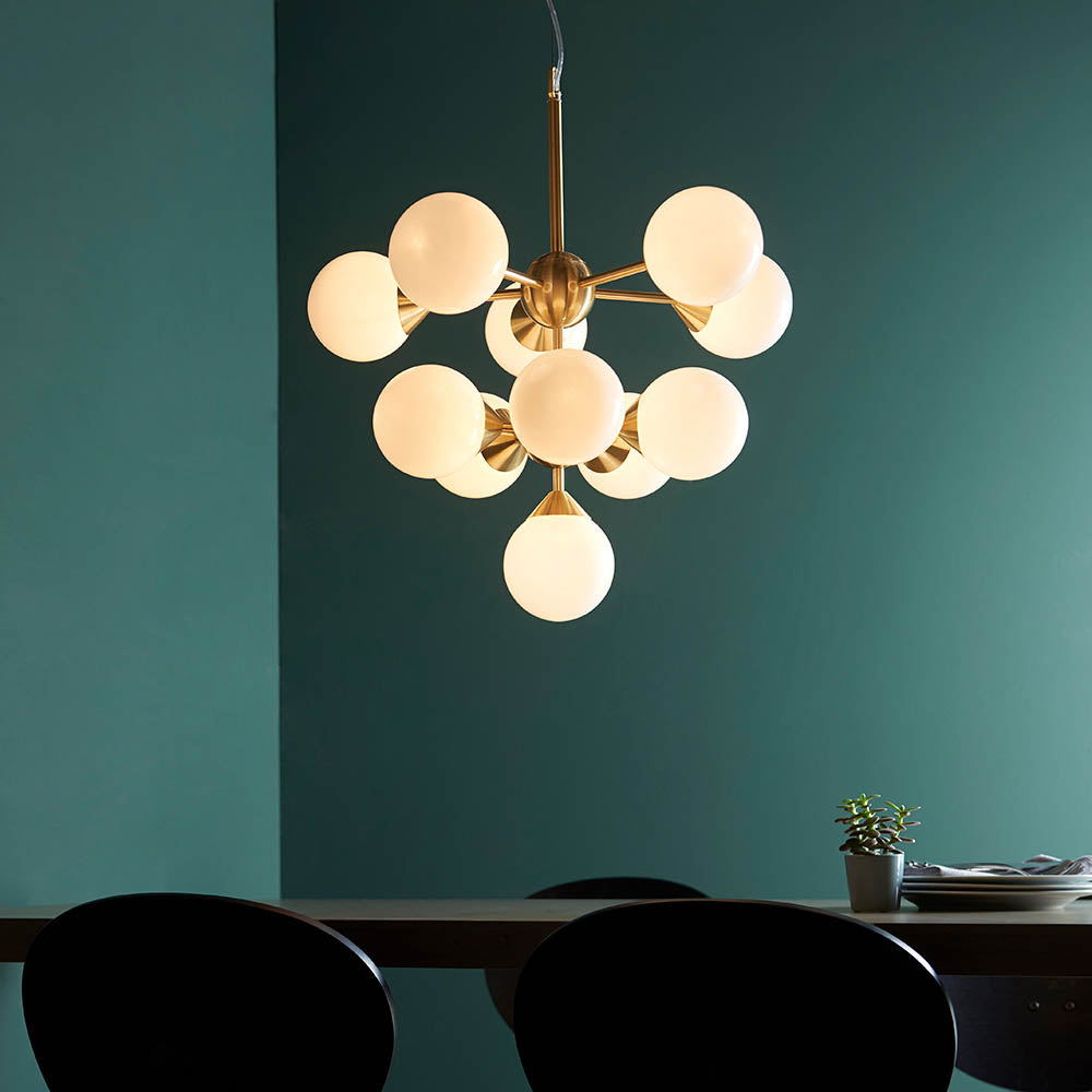Oscar 11 Light Pendant Brushed Gold