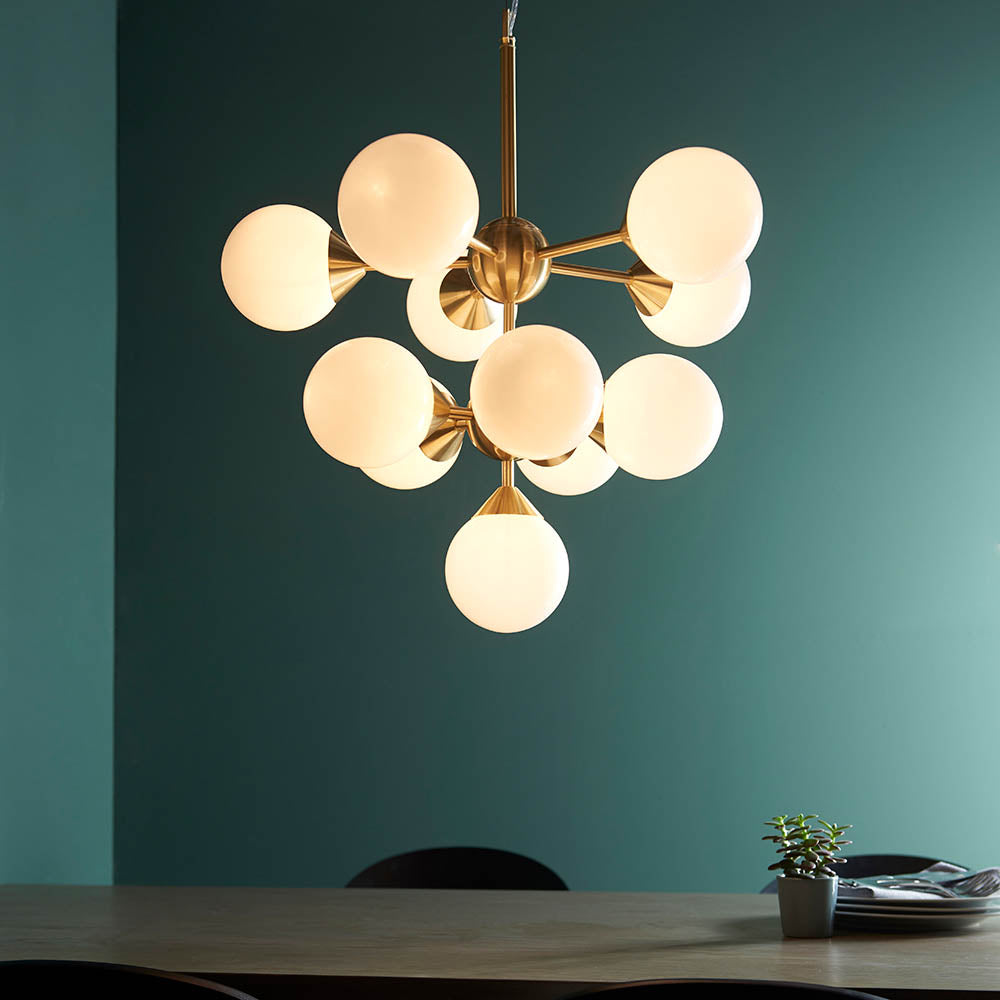 Oscar 11 Light Pendant Brushed Gold