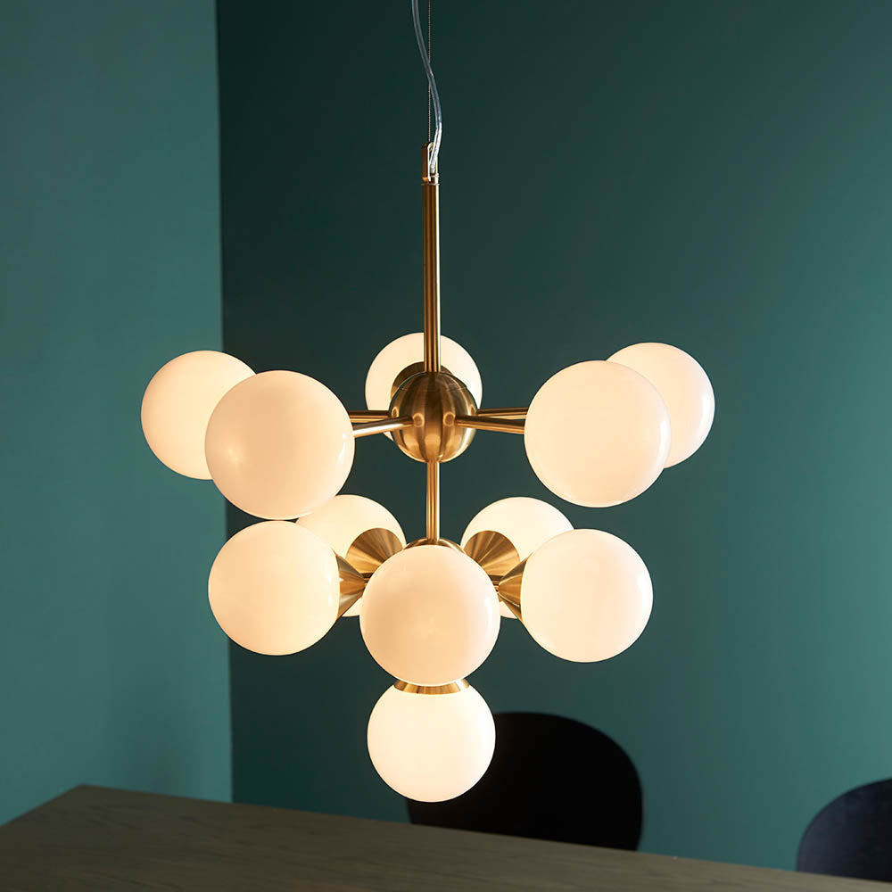 Oscar 11 Light Pendant Brushed Gold
