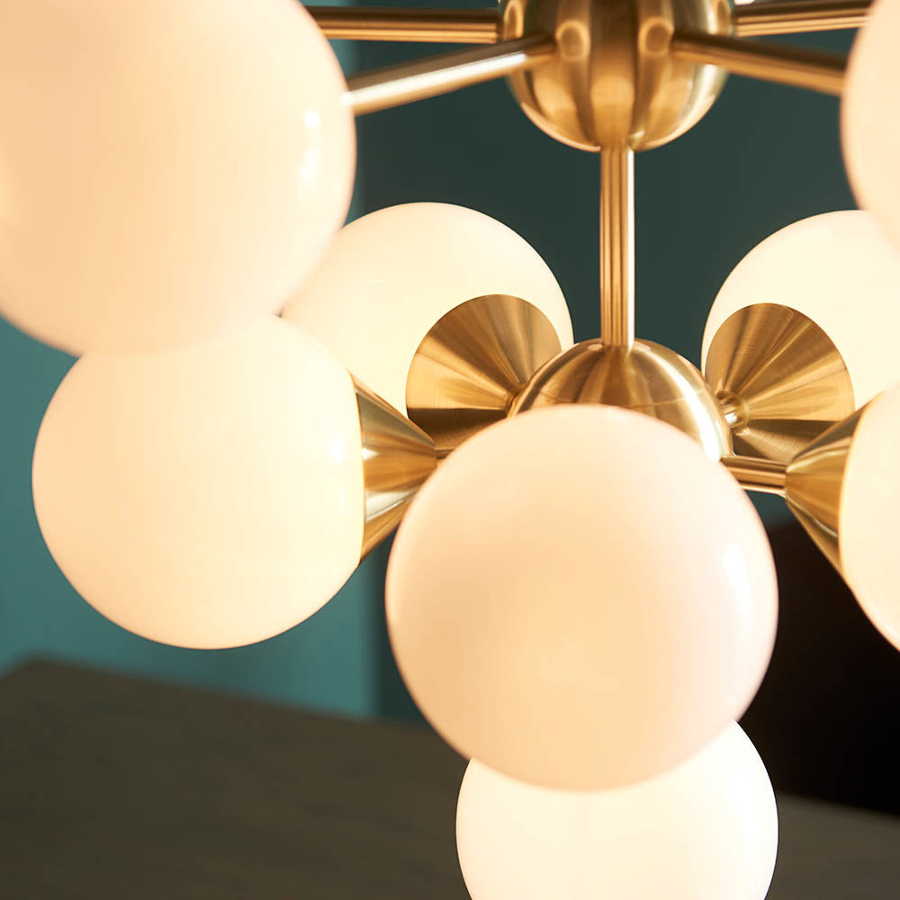 Oscar 11 Light Pendant Brushed Gold