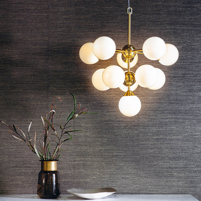 Oscar 11 Light Pendant Brushed Gold