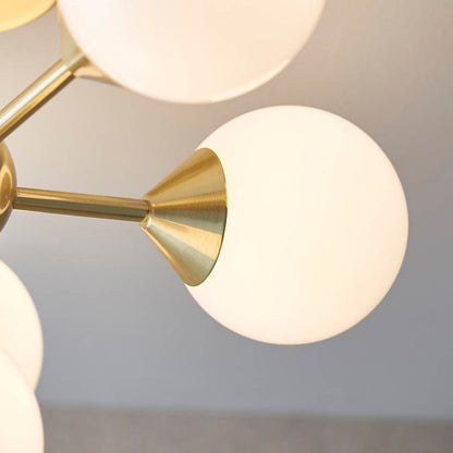 Oscar 6 Light Semi Flush Brushed Gold