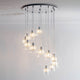 Verina 12-Light Chrome and Crystal Cluster Pendant Ceiling Light