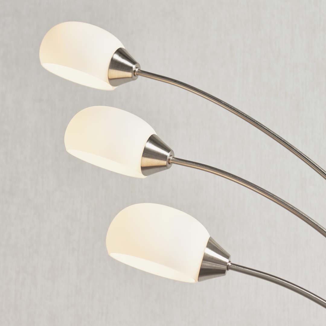 Jaspa 3 Light LED Task Arc Floor Lamp