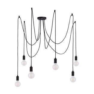 Studio 6-Light - Matte Black Pendant