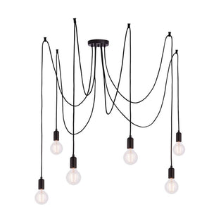 Studio 6-Light - Matte Black Pendant