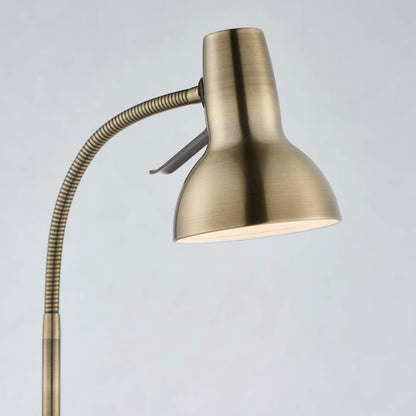 Amalfi Antique Brass Task Floor Lamp